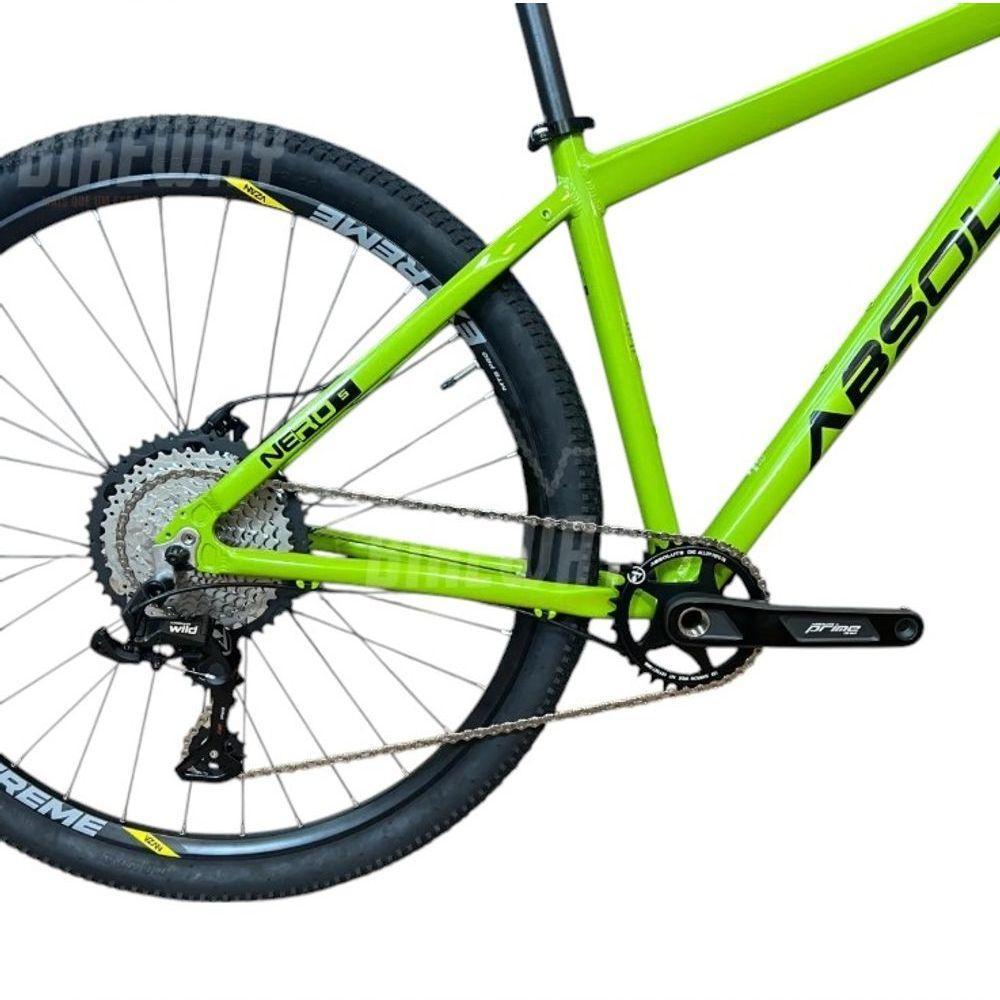 Bike Aro 29 Nero 5 Peças Inteira Absolute 12v Hollowtech Freio Hidráulico K7 11-52 Garfo Trava Guidão - Verde Tam.17 - 4