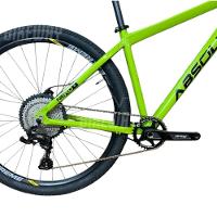Bike Aro 29 Nero 5 Peças Inteira Absolute 12v Hollowtech Freio Hidráulico K7 11-52 Garfo Trava Guidão - Verde Tam.17