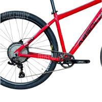 Bike Aro 29 Nero 5 Peças Inteira Absolute 12v Hollowtech Freio Hidráulico K7 11-52 Garfo Trava Guidão - Vermelho Tam.19