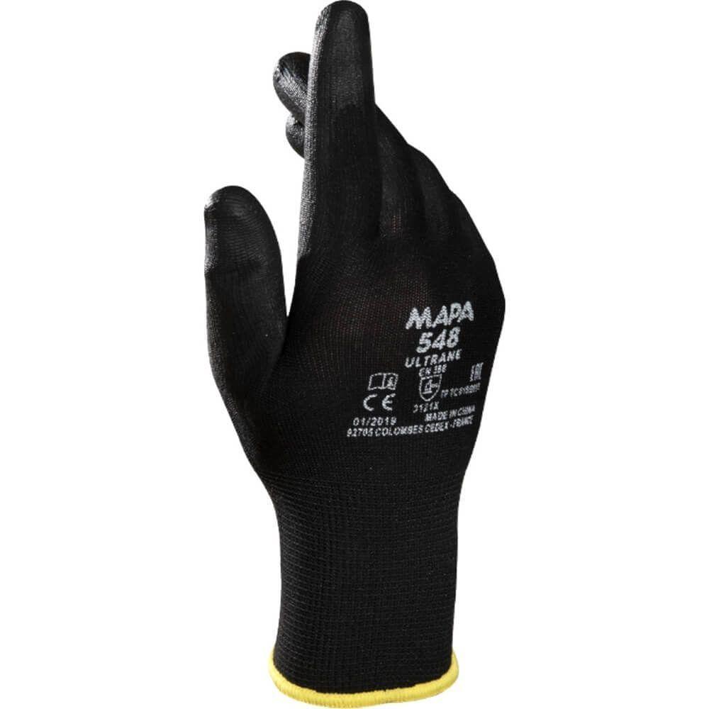 Luva Ultrane Poliamida Pu Preta Tamanho 8 - Pa54863-8 - Mapa - 1