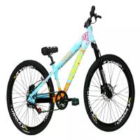 Bicicleta Vikingx Azul Laranja Aro 26 Single Wheeling Freio Hidráulico - 1
