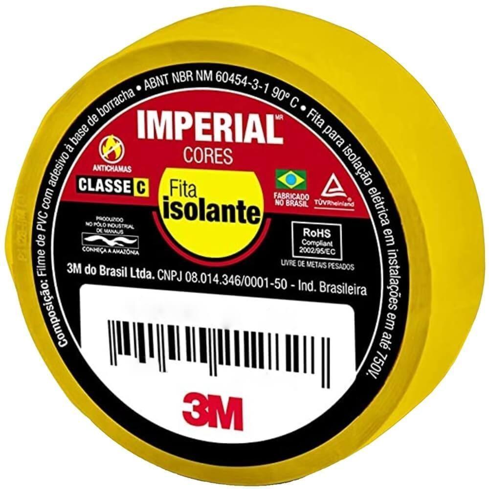 Fita Isolante Imperial 18 Mm X 20 Metros Amarela - Hb004297972 - 3m - 1