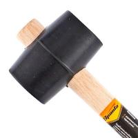 Martelo De Borracha Preto Com Cabo De Madeira 450g - 1115055 - Sparta - 2
