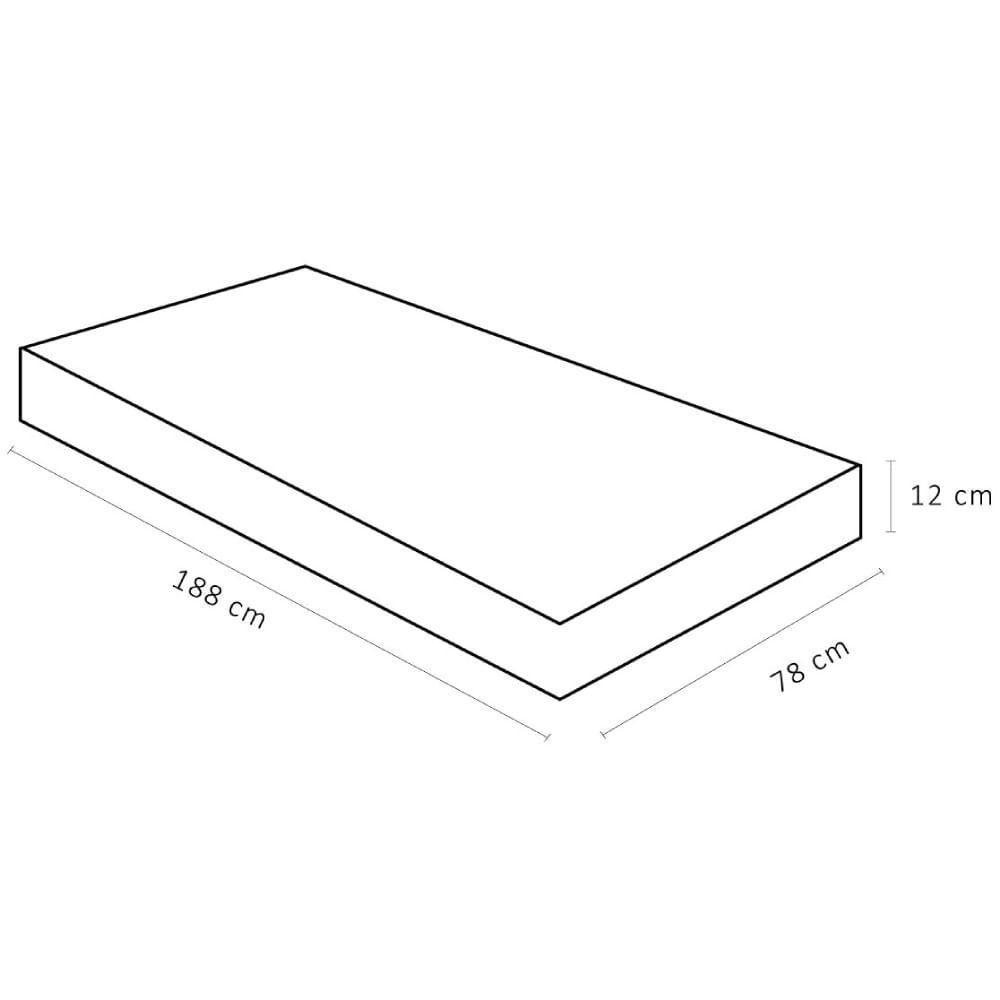 Colchão De Espuma Solteiro Light D23 78x188x12cm - 1041526476 - Ortobom Colchao Light D23 Solteiro 78x188x12 - 4