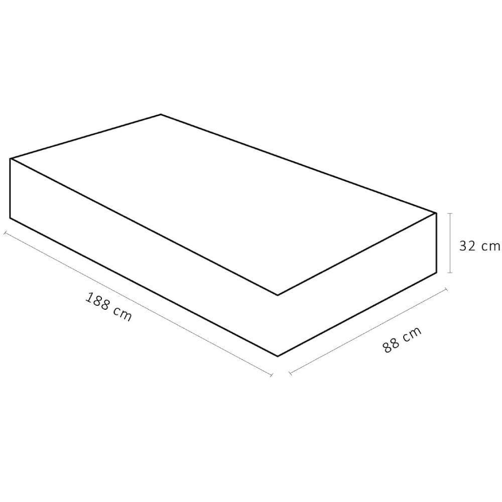Colchão De Espuma Solteiro Freedom 88x188x32cm - 1041691613 - Ortobom Colchao Freedom Solteiro 88x188x32 - 5