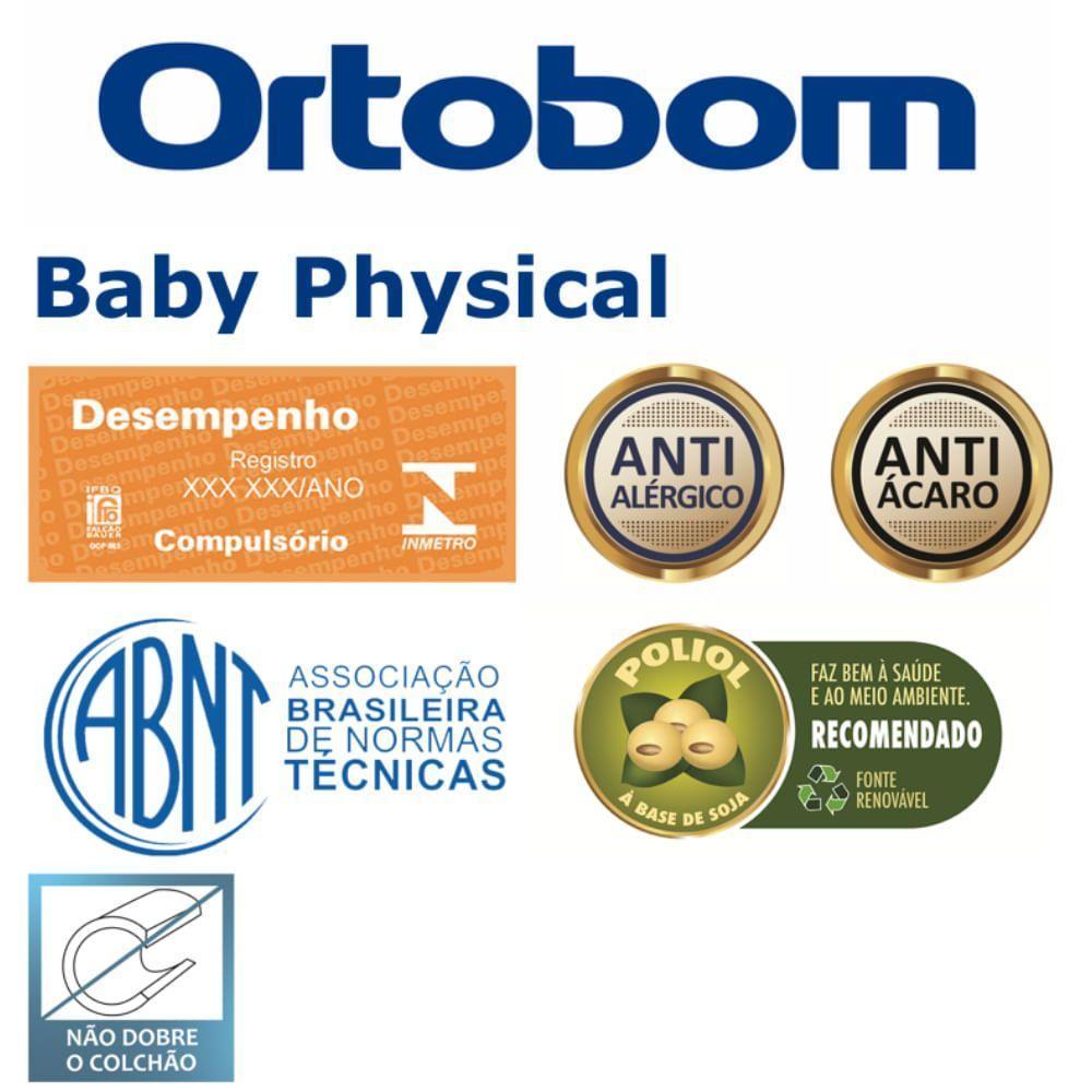 Colchão De Espuma Baby Physical 60x130x10cm - 1040419751 - Ortobom Colchao Baby Physical 60x130x10 - 4