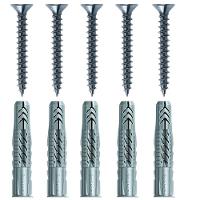 Cartela Com Buchas Ux8 Com Aba E Parafusos Cabeça Chata Com 5 Peças - 602509 - Fischer - 1