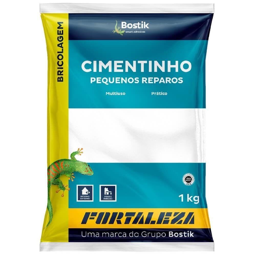Cimento Cimentinho Para Pequenos Reparos Branco 1 Kilo - 00175 - Fortaleza Cimento Branco 1kg Fortaleza 00175 - 1
