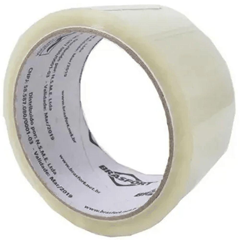 Fita Para Embalagem Transparente De Bancada Com 48mm X 45 Metros - 7546 - Brasfort - 1
