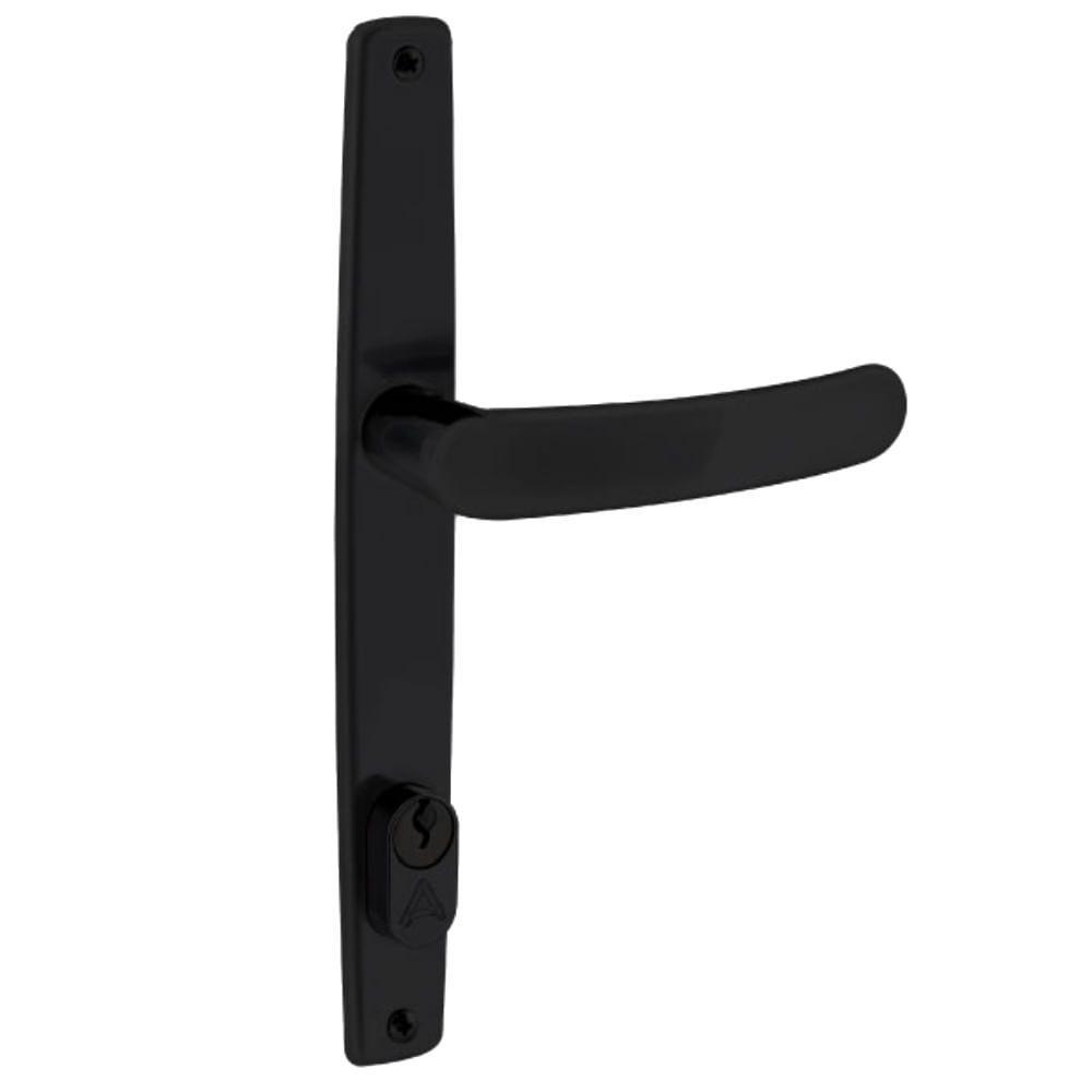 Fechadura Perfil Estreito F2400 Preto Fosco - 029821 - Aliança Fech.ext.perfil F2400a Pf - 029821 - Aliança - 1