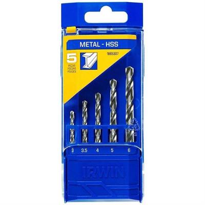 Jogo De Brocas Aço Rápido Com 5 Peças 3-6mm - 1865307 - Irwin Jg.brocas Ar C-5pcs 3-6mm Irwin 1865307
