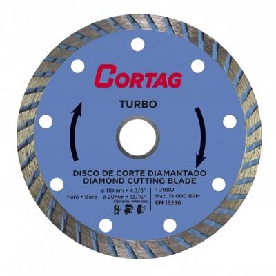 Disco De Corte Diamantado Turbo De 110mm - 60599 - Cortag