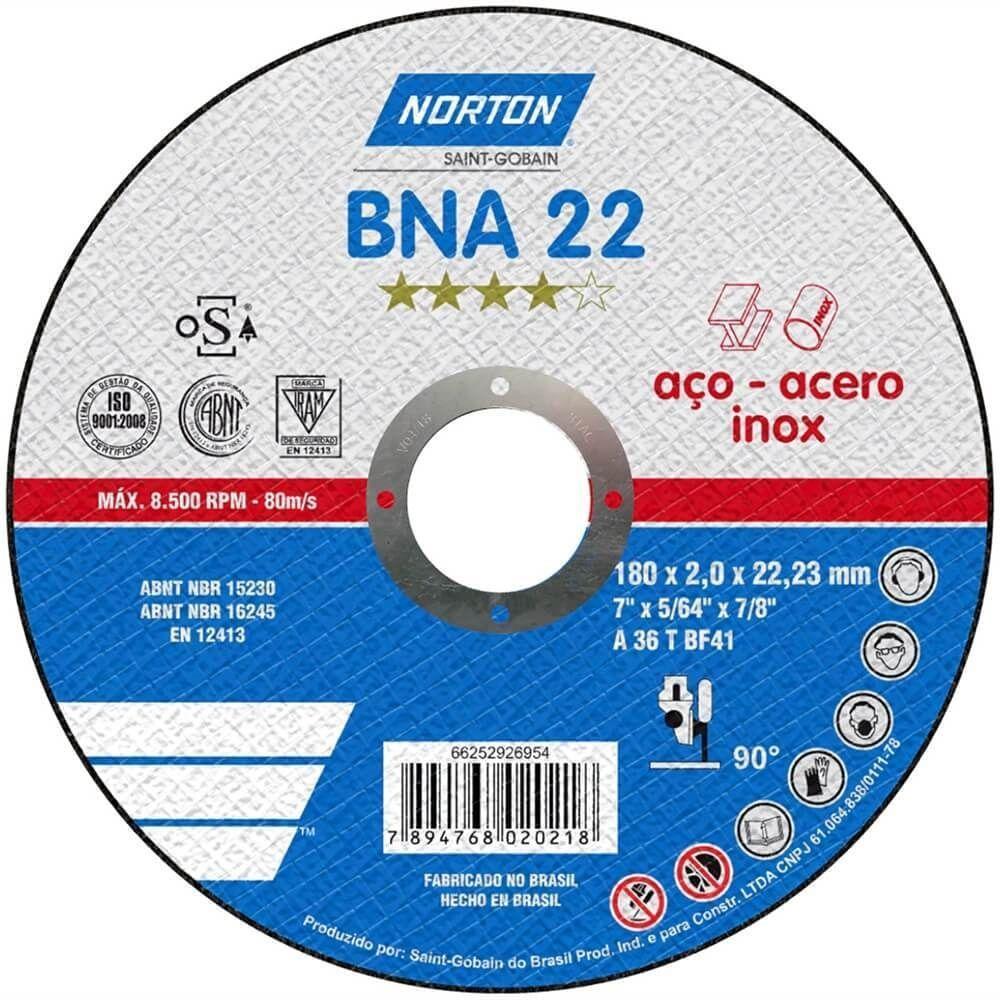 Disco De Corte Bna 22 180x2,0x22,23mm - 66252926954 - Norton - 1