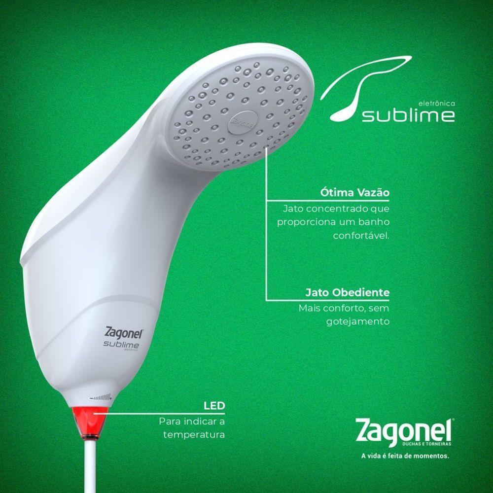 Ducha Sublime Eletrônica 6800 Watts 220 Volts - Dsbel68220br03 - Zagonel - 2