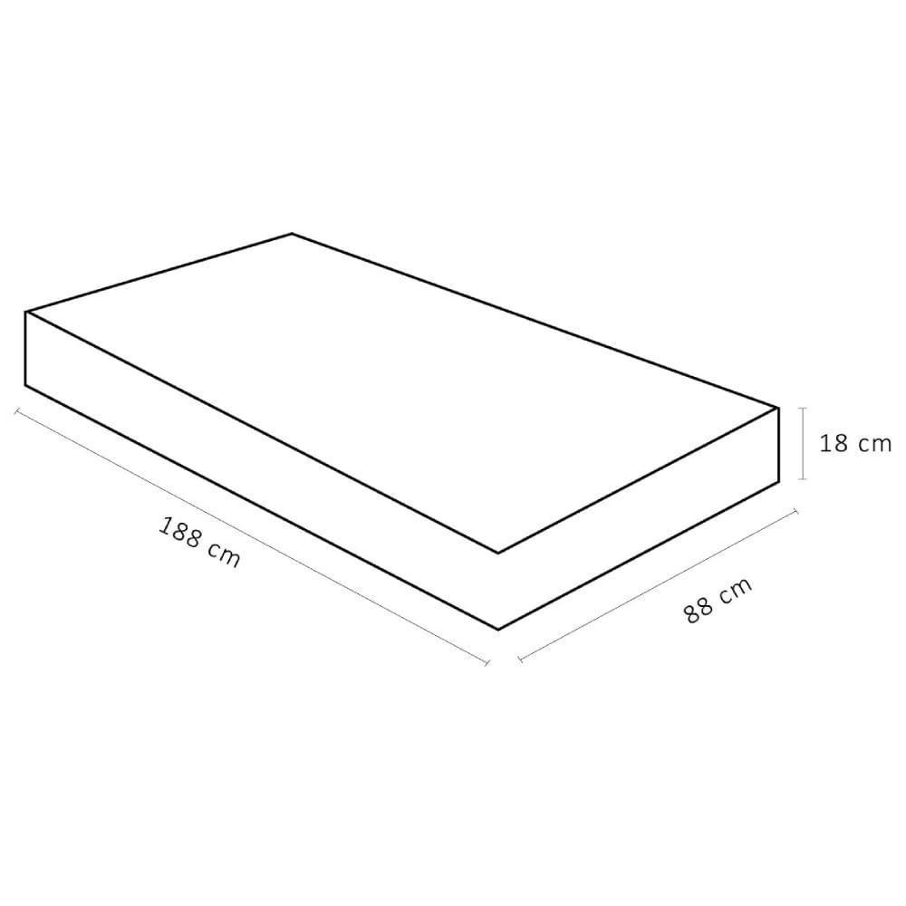 Colchão De Espuma Solteiro Airtech D45 18x88x188cm - 1040328309 - Ortobom Colchao Airtech 150 D45 Solteiro 18x88x188 - 3