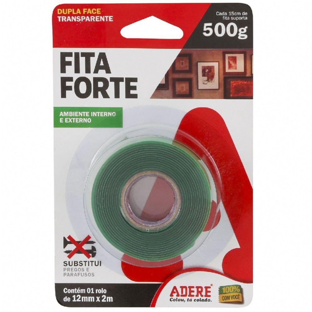 Fita Dupla Face Acrílica Transparente Fita Forte 12 Mm X 2 Metros - 28459108644 - Adere - 5