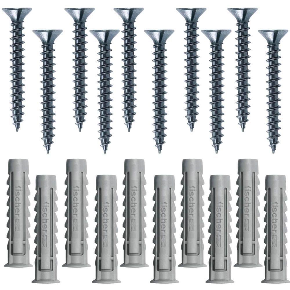 Cartela Com Buchas De Nylon Sx 6x30mm E Parafusos Cabeça Chata Com 10 Peças - 603053 - Fischer - 1