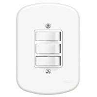 Interruptor Embutir 3 Paralelas Com Placa Série Blanc - 0657 - Fame Interruptor Embutir 3paralelas C-p Sb Fa 657 Fame - 1