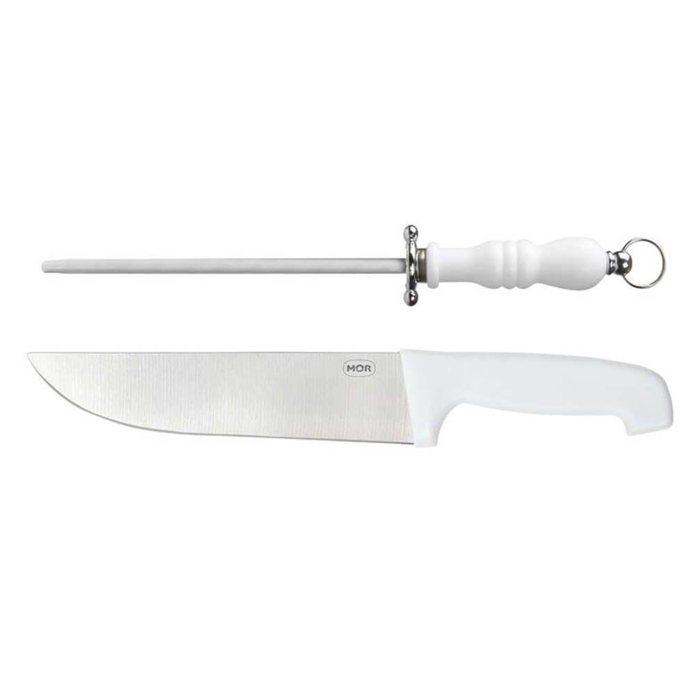 Conjunto Do Assador 2 Peças Faca E Chaira - 3345 - Mor Kit Faca E Chaira Mor 003345 - 1