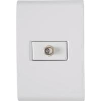 Conjunto Liz Branco 4x2 Com 1 Tomada Tv-sat Coaxial - 57170017 - Tramontina Cj.tomada Tv Sat Tramontina 57170-017 - 1