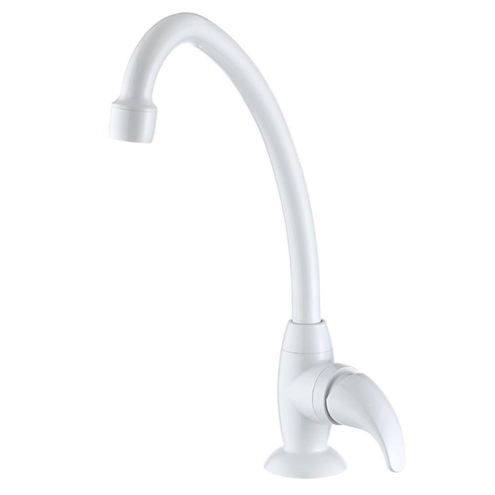 Torneira De Mesa Para Cozinha Bica Móvel Branca 1167 F56 - 7111005 - Lorenzetti - 1