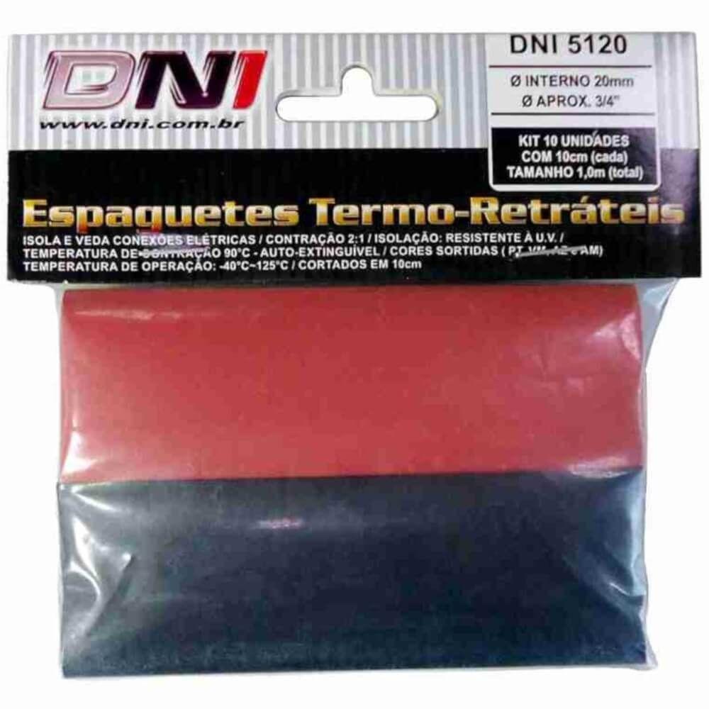 Espaguete Termo Retrátil Com 10 Peças 20mm Várias Cores - 5120 - Dani - 1