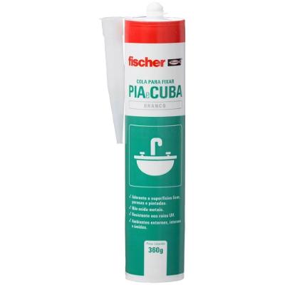 Fixa Pia E Cuba Branco Com 360g - 600438 - Fischer Fixa Pia E Cuba Branco 360g - 600438 - Fischer
