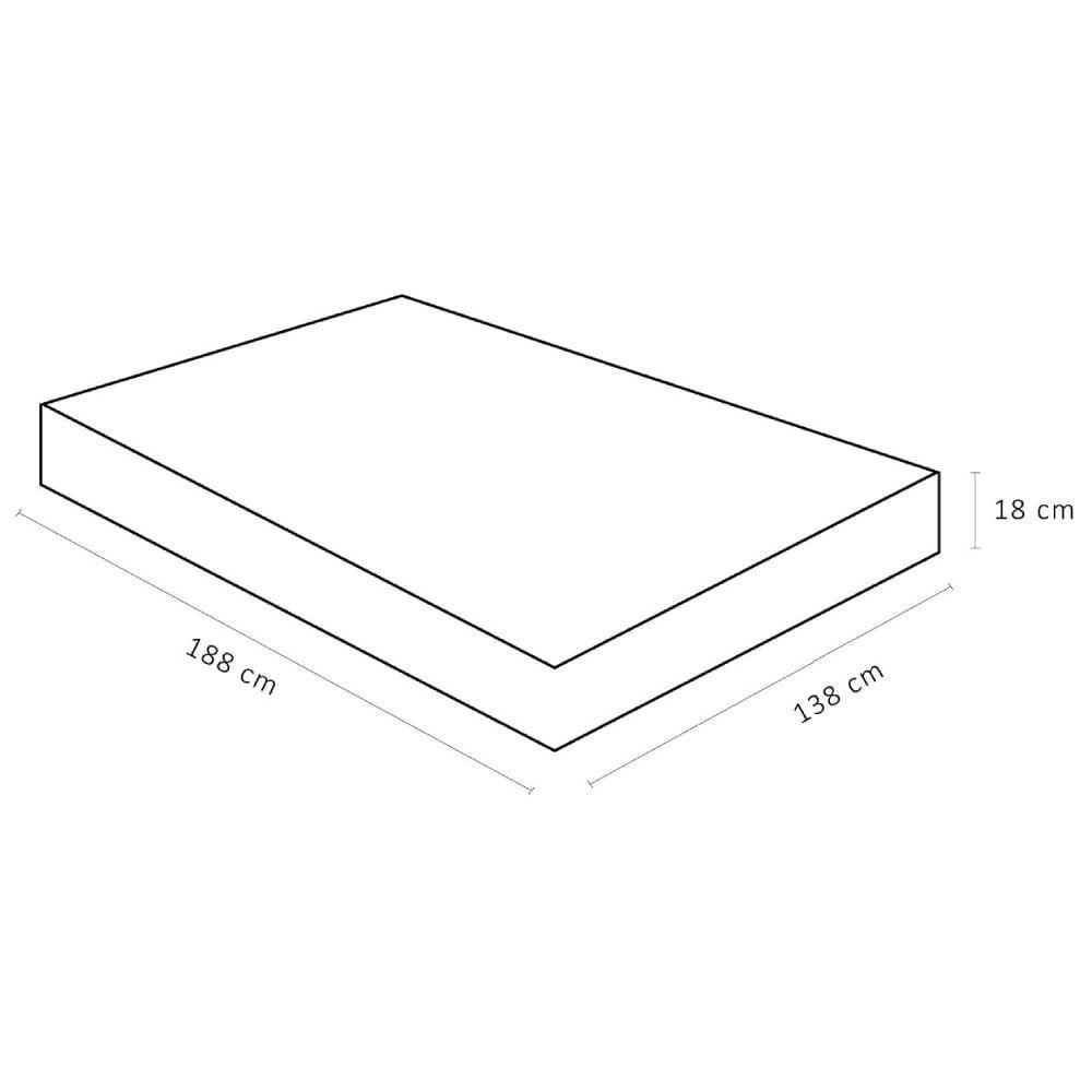 Colchão De Espuma Casal Airtech150 D45 18x138x188cm - 1040328311 - Ortobom Colchao Airtech 150 D45 Casal 18x138x188 - 3