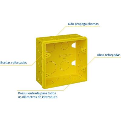 Caixa De Luz Quadrada 4""x 4"" - 13050441 - Fortlev Caixa De Luz Quadrada 4"x4" - 13050441 - Fortlev