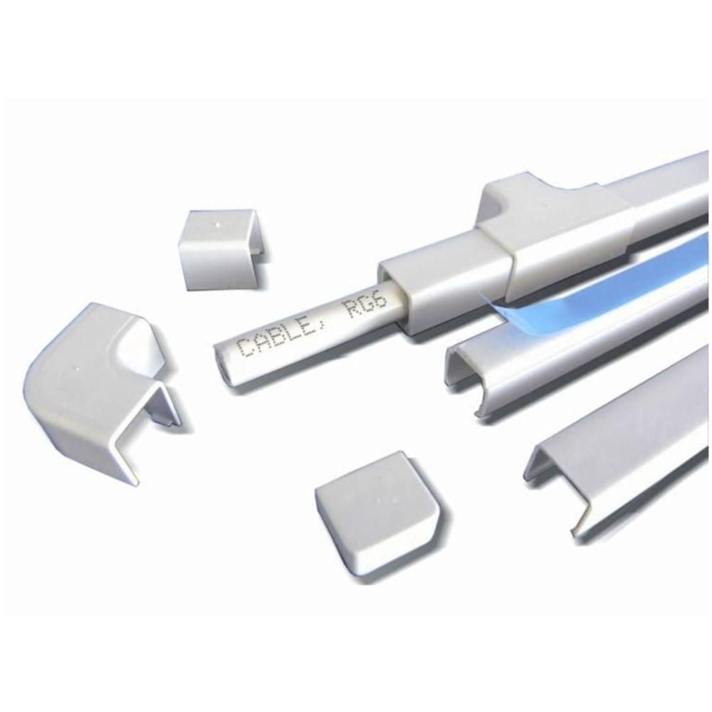 Canaleta Dexson 10x10mm Com Adesivo 2 Metros Branca - Dxn10021 - Schneider Canaleta P-superficie Dexson 10x10mm Bca - 1