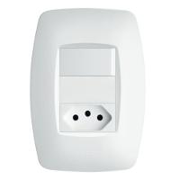 Conjunto Interruptor Simples + Tomada 2p+t 10a 250 Volts Elegance - 2260 - Fame Cj.inter.simp.+tomada 2p+t 10a-250v Eleg - 1