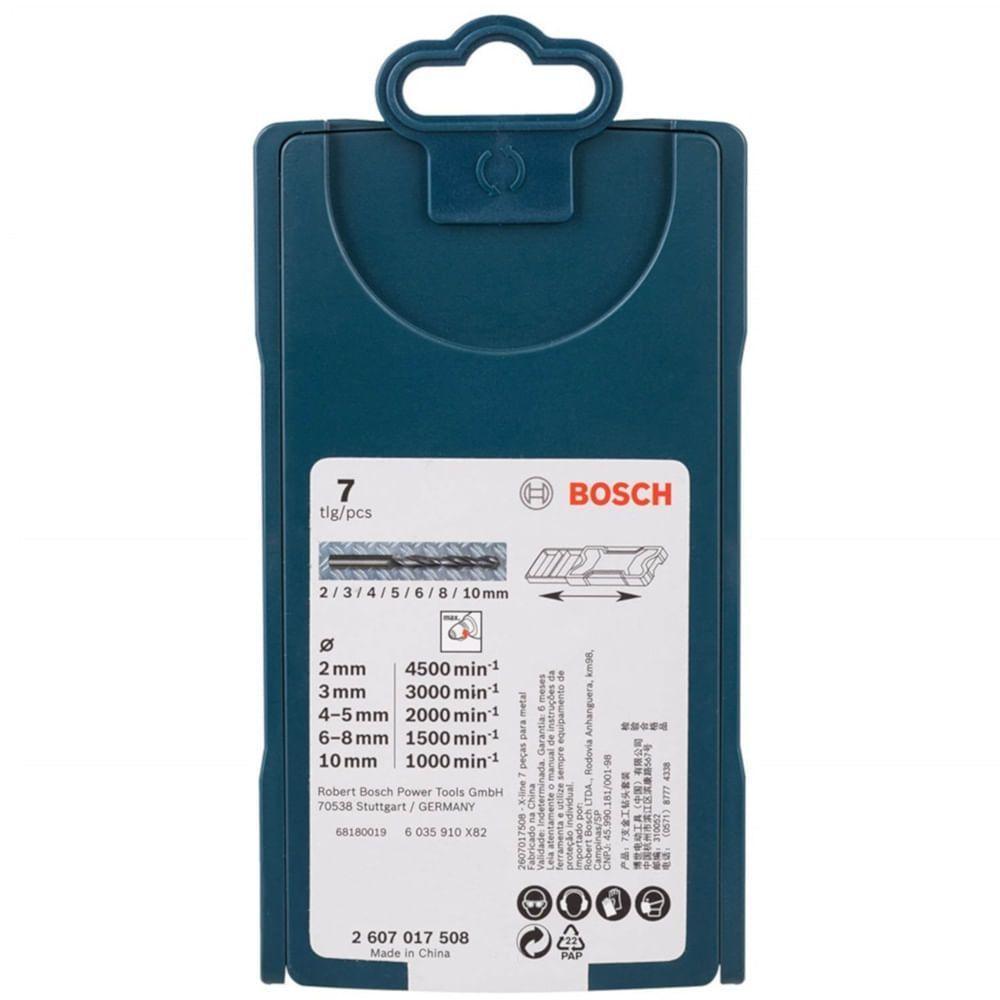 Jogo Mini X-line Com 7 Brocas Para Metal - 2607017508000 - Bosch - 4