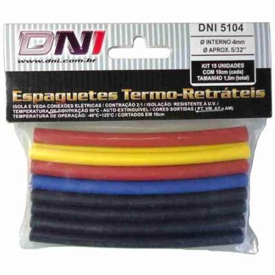 Espaguete Termo Retrátil Com 10 Peças 10mm Várias Cores - 5110 - Dani