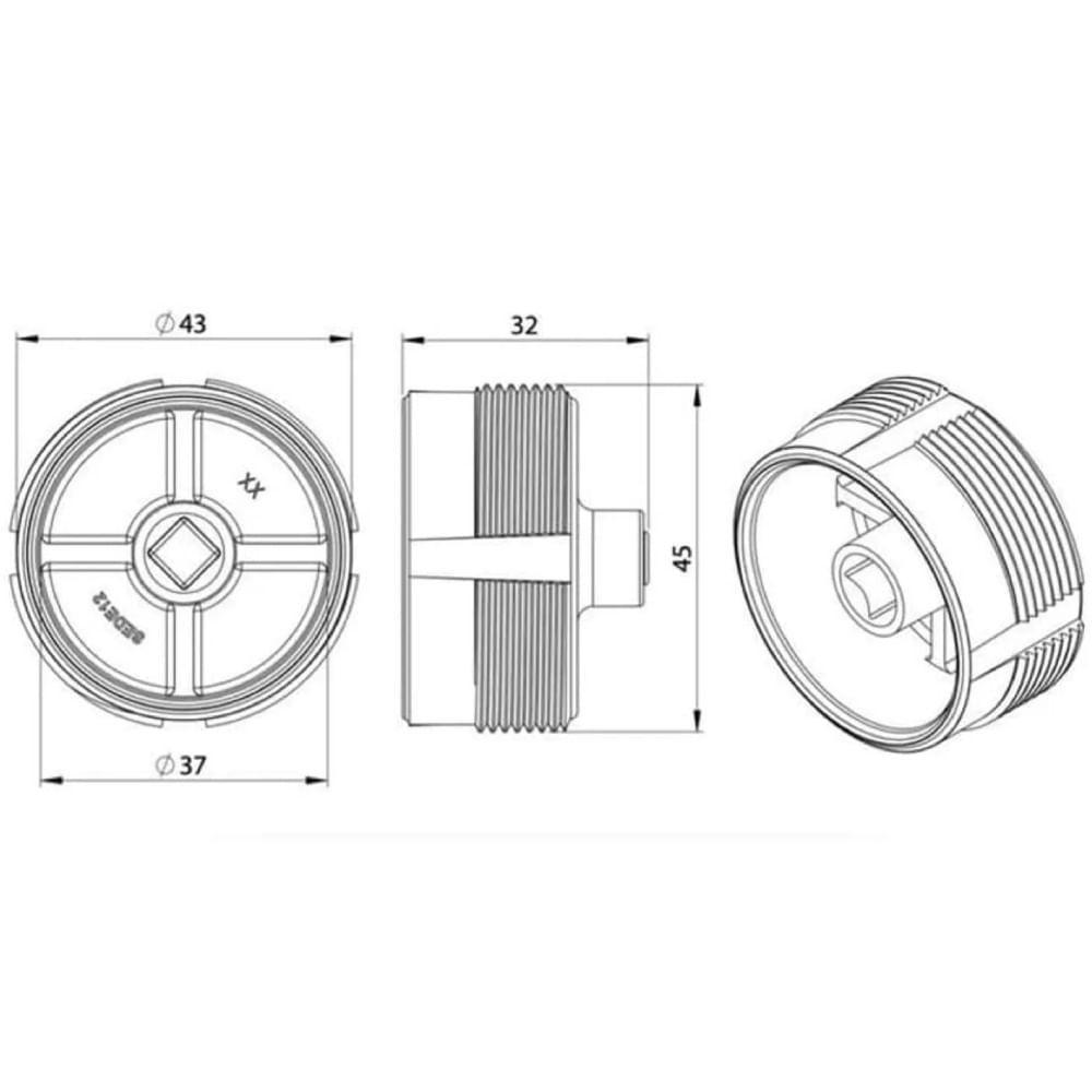 Contra Sede Para Válvula De Descarga Hydra Max 1.1-2" E 1.1-4" - 349407-412 - Blukit - 2