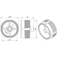 Contra Sede Para Válvula De Descarga Hydra Max 1.1-2" E 1.1-4" - 349407-412 - Blukit - 2
