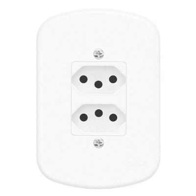 Conjunto 2 Tomadas 2p+t 20a 250 Volts Distanciadas Blanc - 1354 - Fame 2 Tomadas 20a C-placa Blanc 1354 Fame