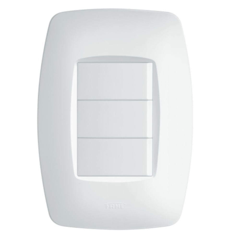 Conjunto 3 Interruptores Simples 10a 250 Volts Elegance - 2254 - Fame Cj.3 Interrup.simples 10a-250v Elegance - 1