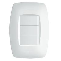 Conjunto 3 Interruptores Simples 10a 250 Volts Elegance - 2254 - Fame Cj.3 Interrup.simples 10a-250v Elegance - 1