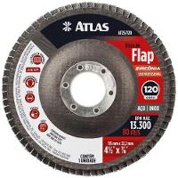 Disco Abrasivo Flap Com 115mm Grão 120 De Zircônia - At25-120 - Pinceis Atlas - 1