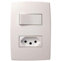 Conjunto De Interruptores Simples + Tomada 2p+t Pb 10a - 615074 - Pial Cj.int.s+tom 2p+t Pb Pplus 10a Pial 615074 - 1