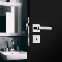 Conjunto De Fechadura Banheiro 1700 Class Cromado - 90221 - Silvana - 3