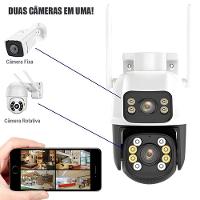 Câmera De Segurança Wifi Ip 2 Em 1 Fixa E Movel Com áudio Visão Noturna - 4