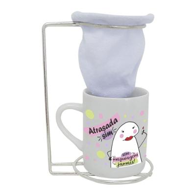 Caneca De Porcelana Com Coador - Estilo E Sabor Para Café Fresco