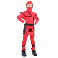 Fantasia Ninja Vermelho Infantil Com Capuz Tamanho P - 1