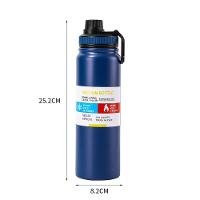 Garrafa Térmica Inox 800ml Com Tampa Azul - 3