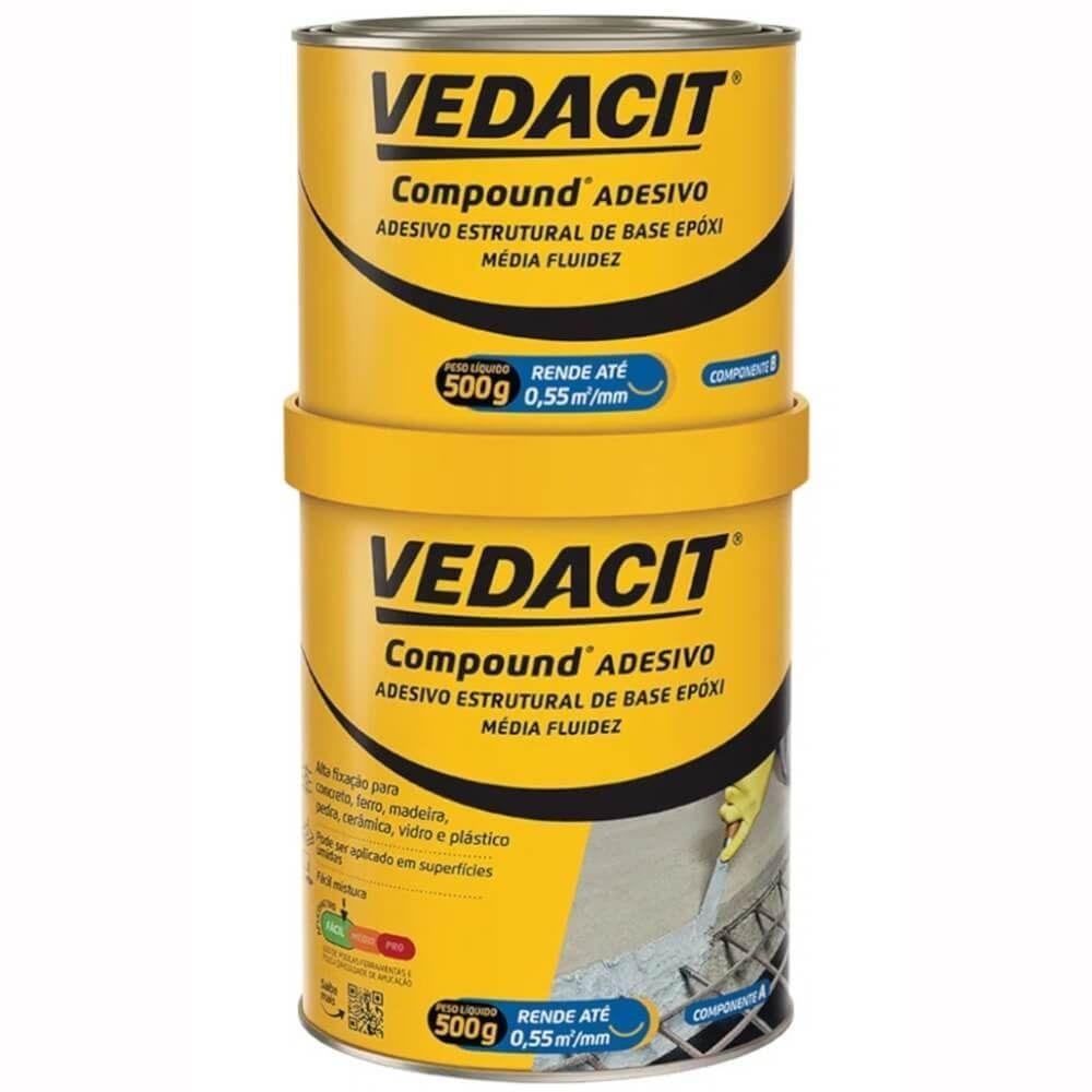 Adesivo Compound 1 Kilo - 121614 - Vedacit Adesivo 1kg Estrutural Compound - 1