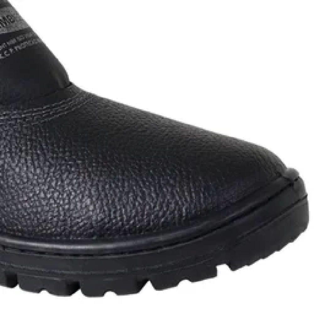 Botina Couro Preto Elástico Sem Bico N°42 - 017831 - Imbiseg Botina Couro Preto Elastico Sem Bico Nº42 Imbiseg - 2