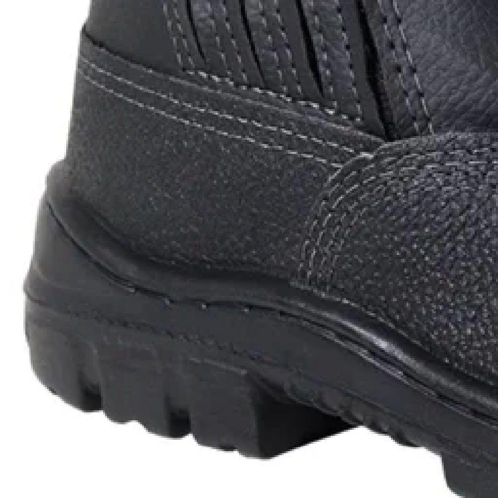 Botina Couro Preto Elástico Sem Bico N°42 - 017831 - Imbiseg Botina Couro Preto Elastico Sem Bico Nº42 Imbiseg - 4