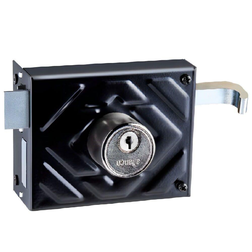 Fechadura Portão Preto Fosco F1500-100 - 012687 - Aliança Fech.sobrep.p-portao 1500-100 Pf - 012687 - Aliança - 1