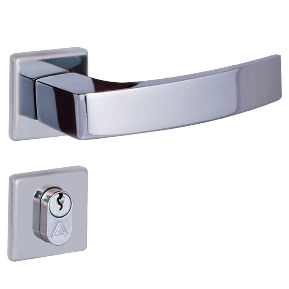 Fechadura Quadratta Curva Externa Cromada - 74258 - Aliança Fech.quadratta Curva - Ext.4201 Cromado - 74258 - Aliança - 1